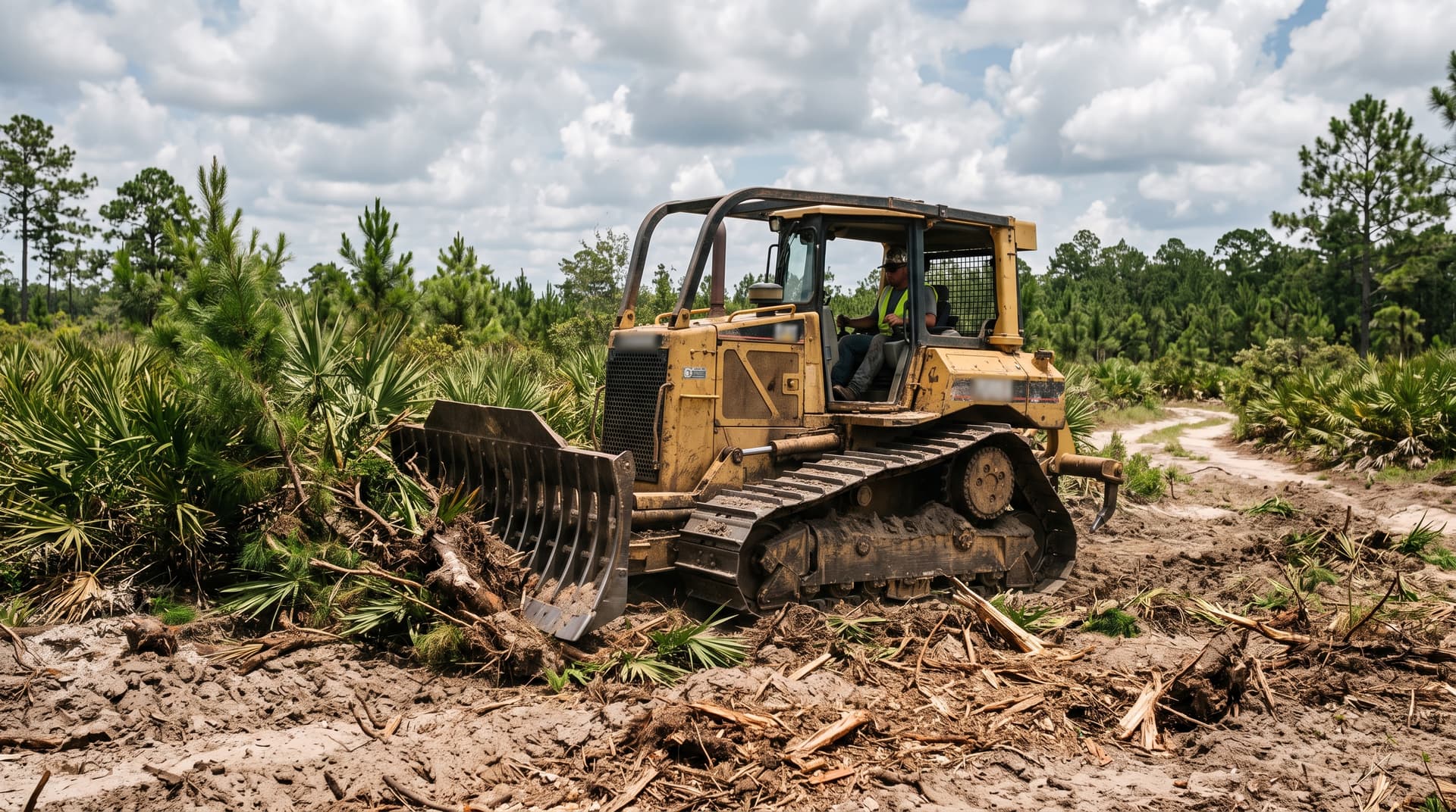 Dozer buying guide for Florida land clearing: blade width, track pitch, and moisture