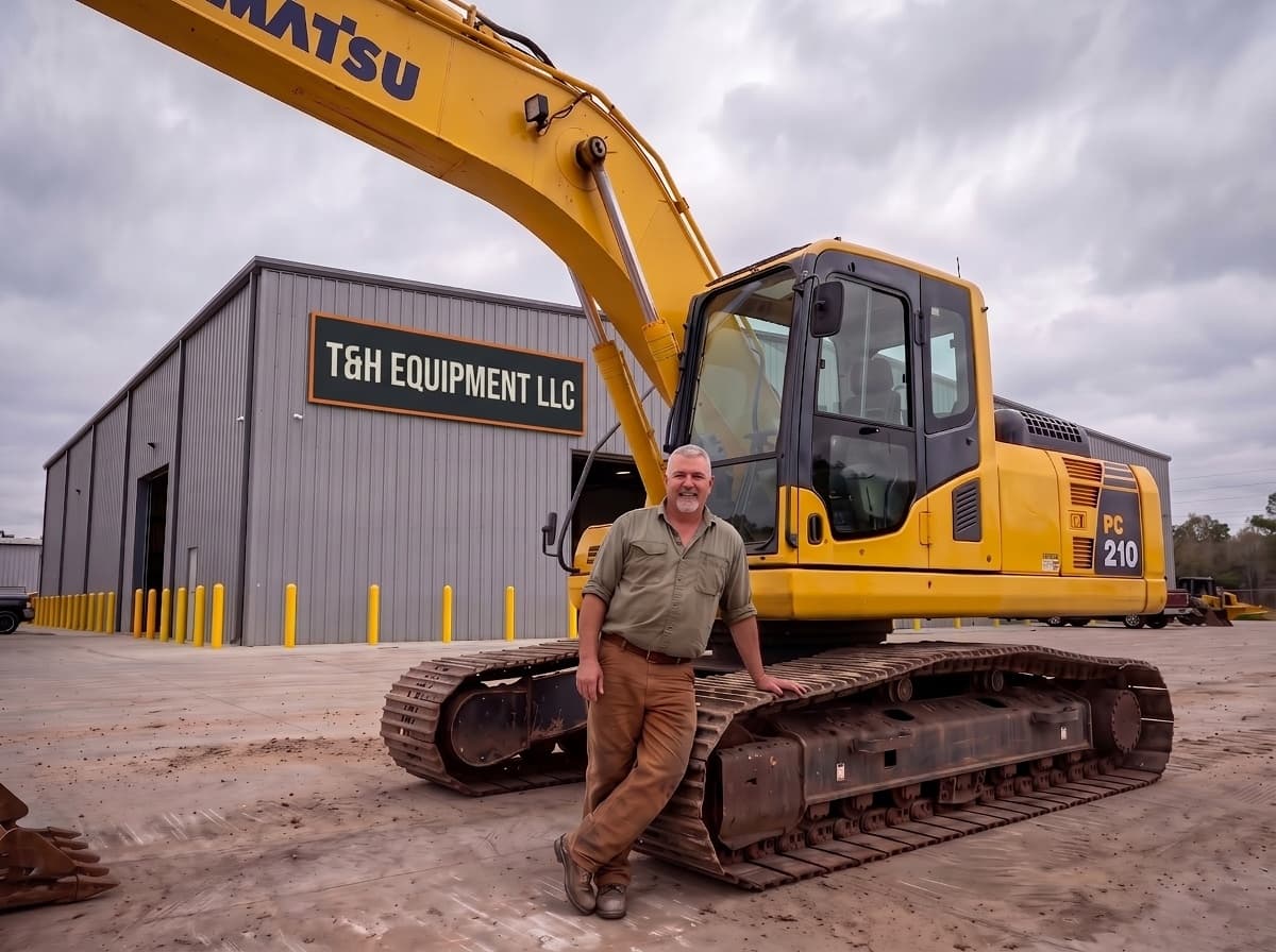 Hank Morrison with Komatsu PC210 Excavator